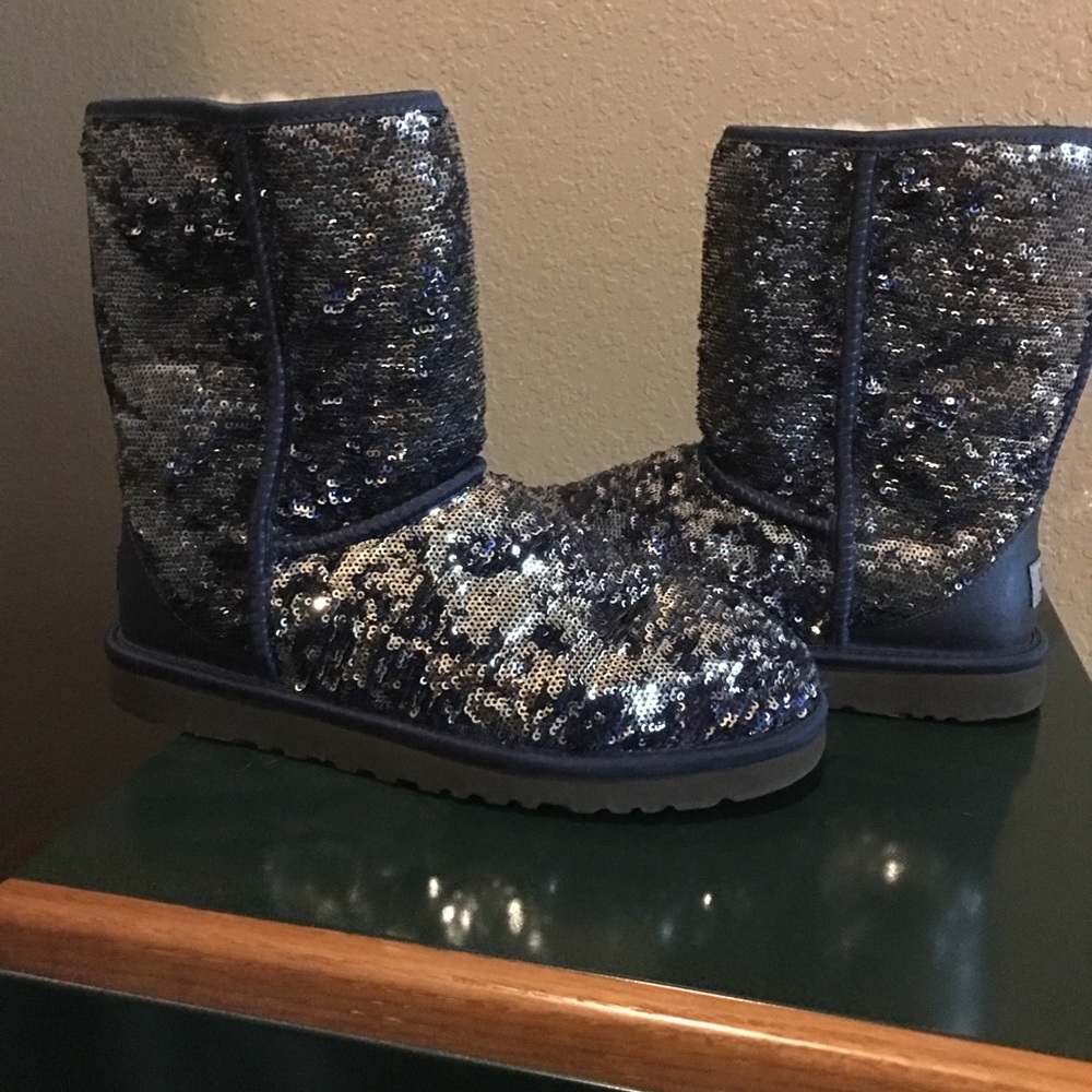 Blue Sequined Uggs